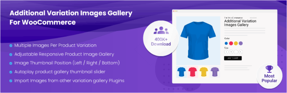 additional variation product gallery slider for Woocommerce
